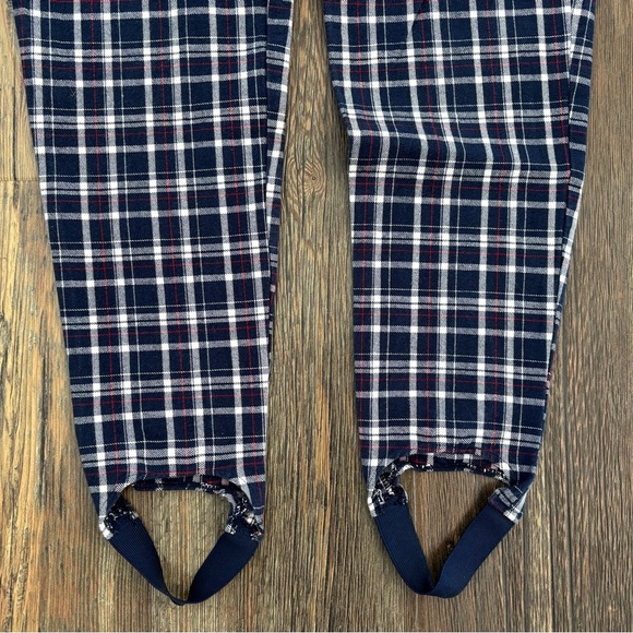 Best American Clothing Co. Stirrup Dress Pants Women’s 3/4 Blue Red White Plaid - Picture 12 of 13